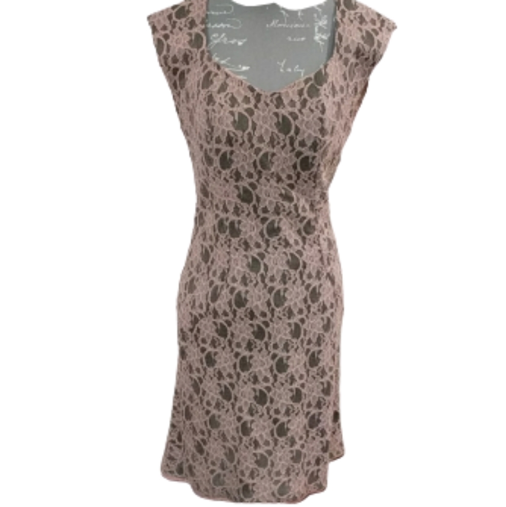 Annie blush pink lace dress